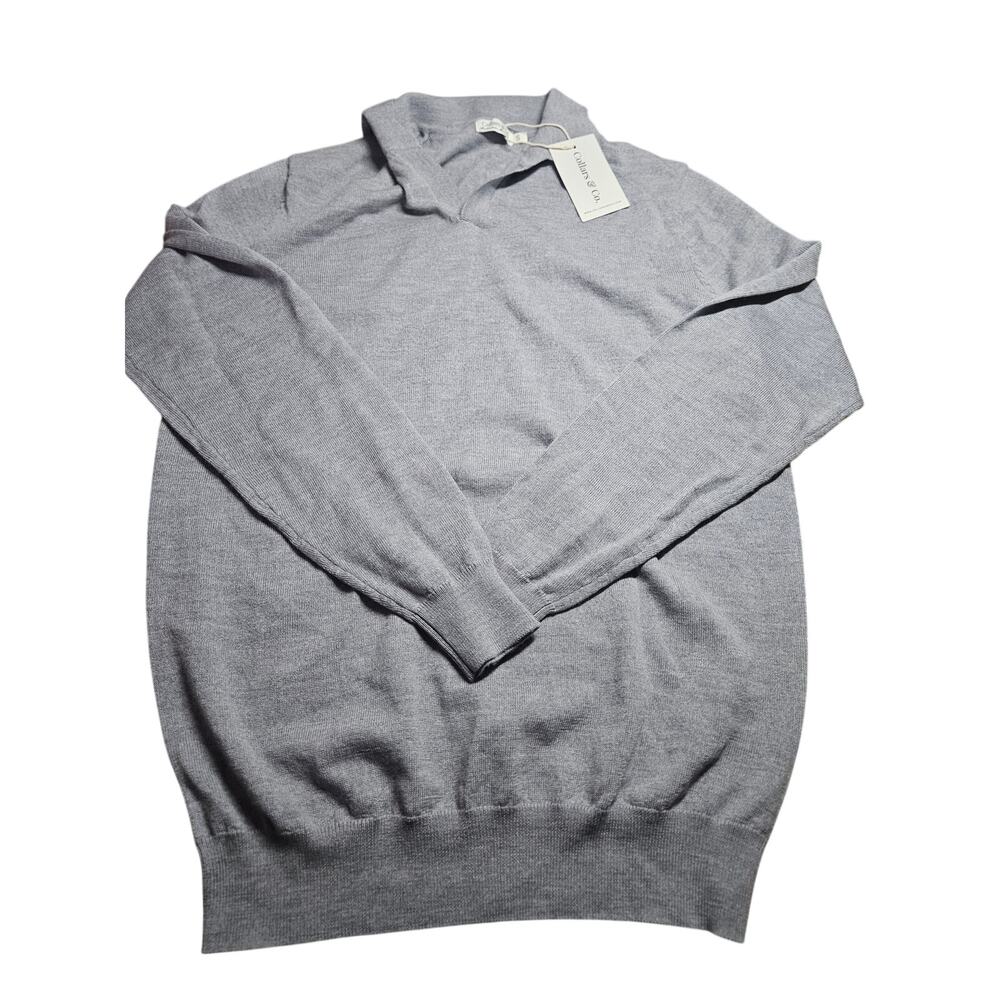 Collars and Co. Australian Merino Wool Pullover Gray Size Small